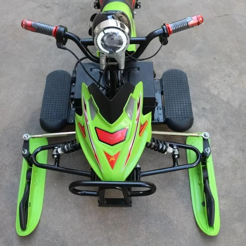 Hydraulic Disc Brake & 4 Shock Absorbers 40KM Range Battery for Adults & Kids 48V500W Electric Snowmobile