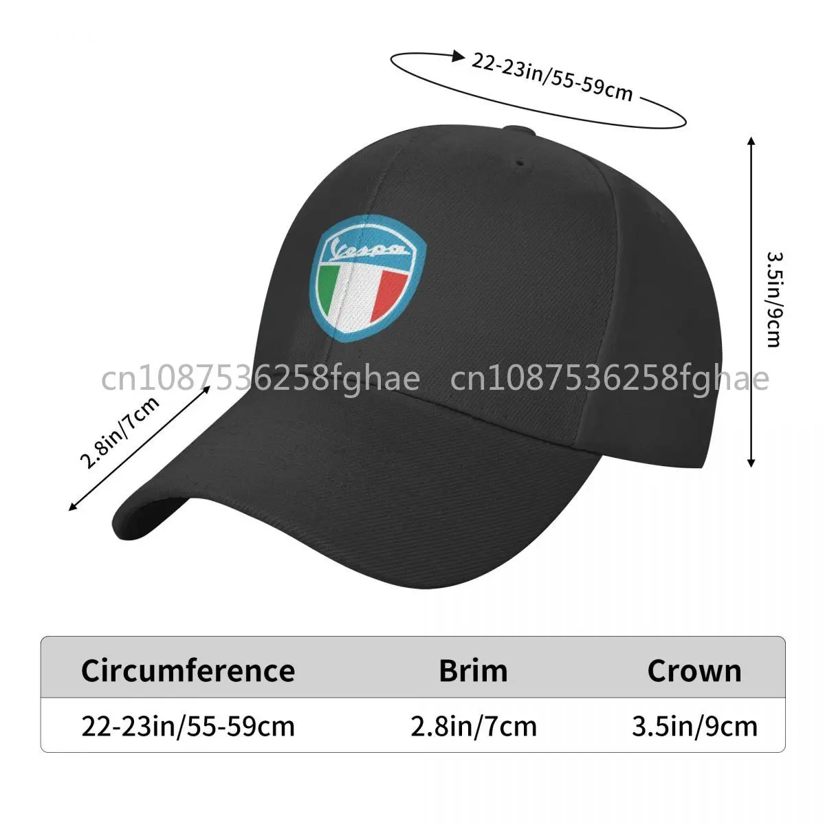 Vespa Motorcycle Baseball Cap For Men Adjustable Hat Fashion Casual Cap Truck Driver Hat