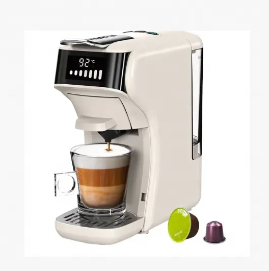 

Dual-Temperature Espresso Coffee Machine Electric Small with Hot & Cold Coffee Powder Feature