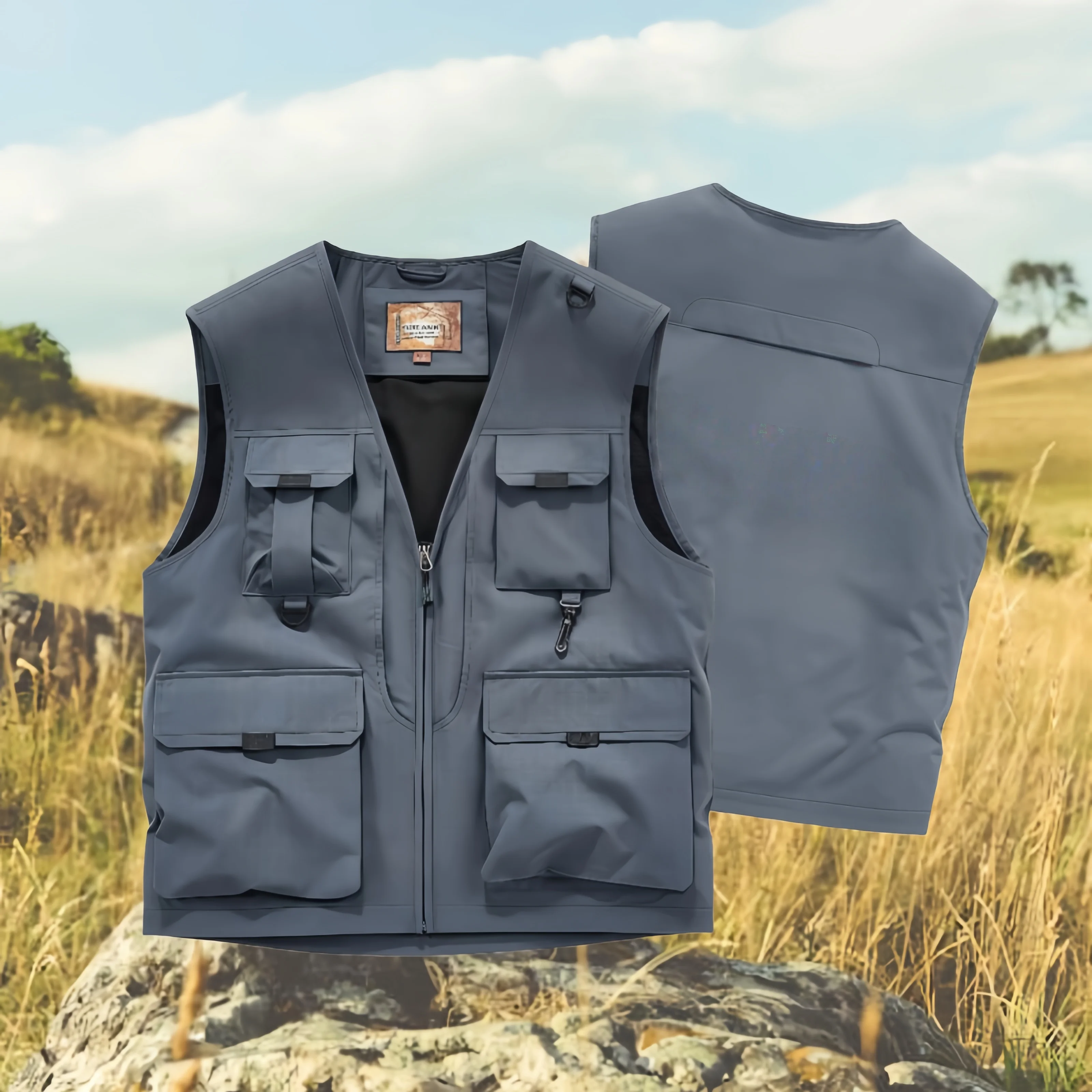 

2025 Hot Outdoor Fishing Vests Breathable Multi Pocket Mesh Fishing Apparel Photography Vest Sport Hiking Waistcoat Clothing