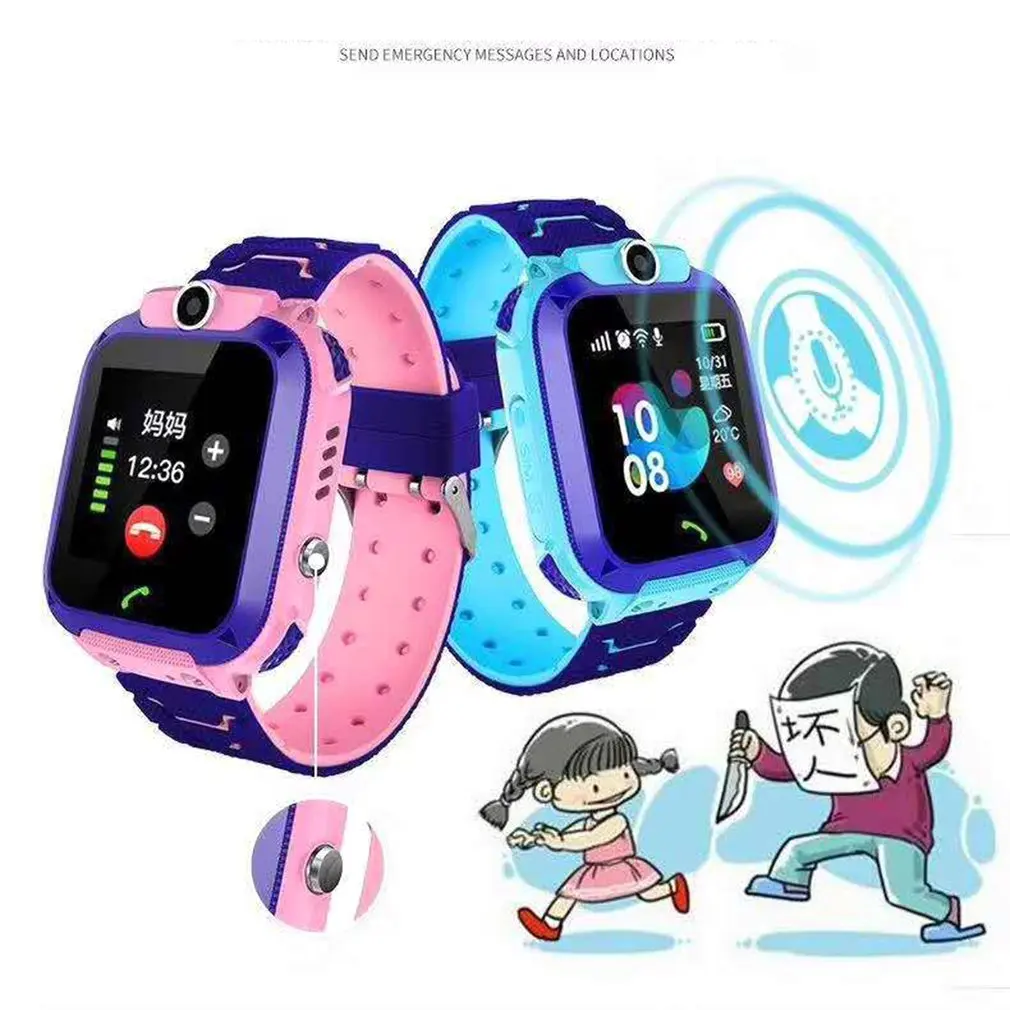 Hot Q12 Smart Watch For Kids Smart Watches For Boys Girl Smartwatch GPS Tracker Watch Wrist Mobile Camera Cell Phone Best Gift