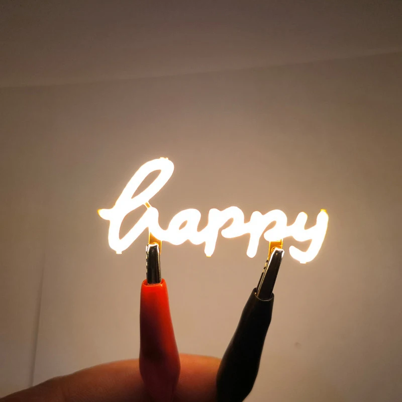 DC 3V COB LED Edison Micro LED Filament Candle Diode Holiday Party Birthday Love Letter Decoration Light Bulb Accessories DIY