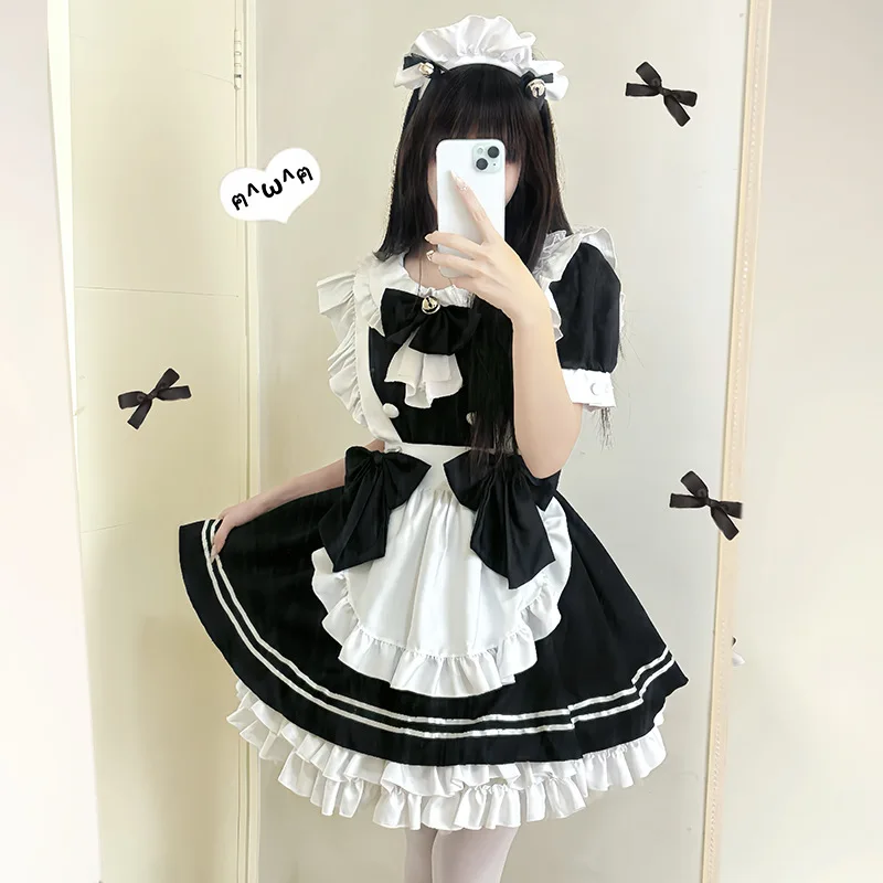 

Japanese Two-dimensional Maid Outfit Cute Lolita Black and White Maids Boss Dress Maid Loli Soft Sister Princess Dress