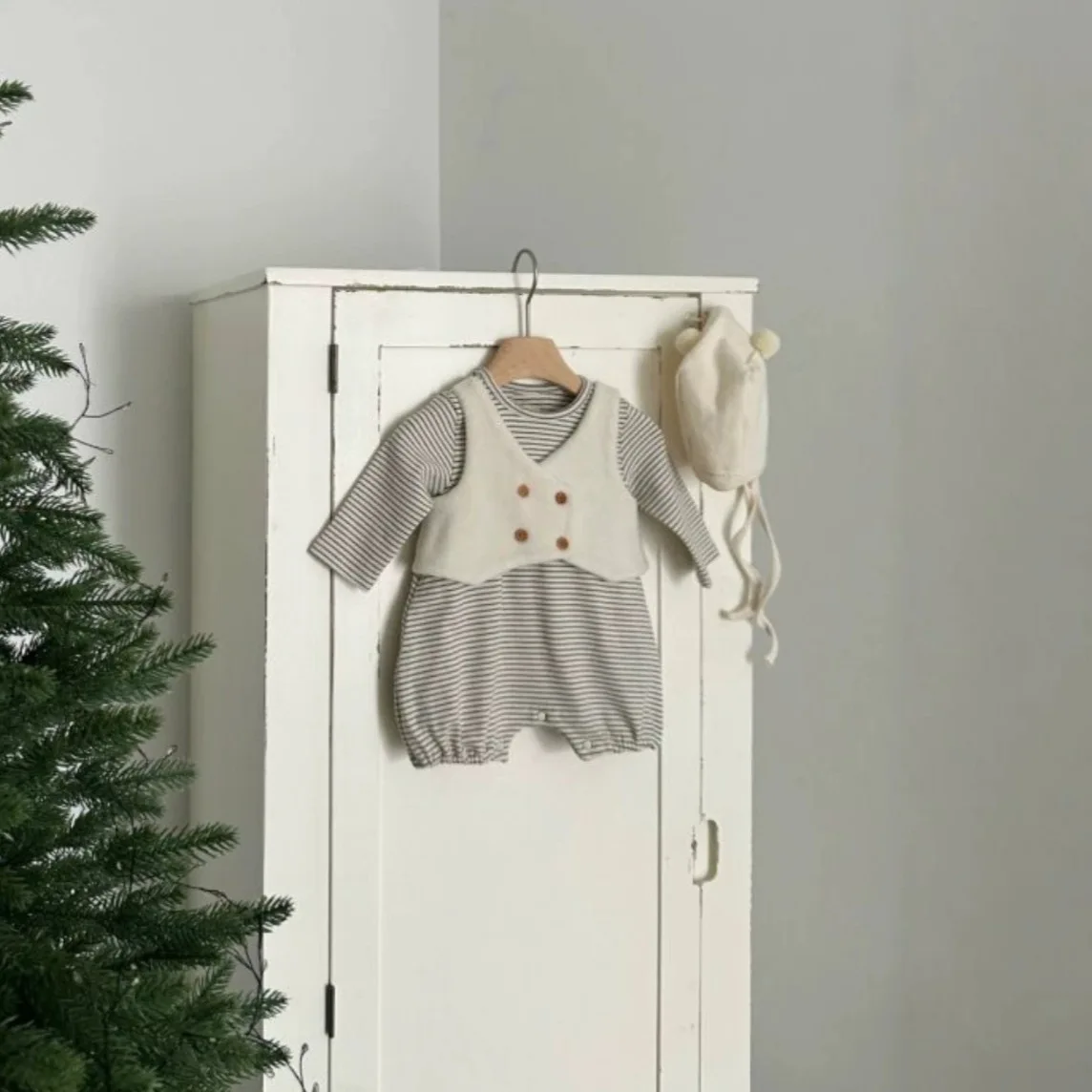 2026 Autumn New Baby Long Sleeve Romper Cotton Infant Boy Girl Casual Striped Jumpsuit Newborn Toddler Clothes 0-24M