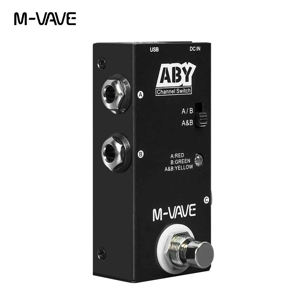 M-VAVE ABY Pedal Line Selector AB Switch Mini Guitar Effect Pedal True Bypass Guitar Bass Pedal AB Box - ABY Channel Switch