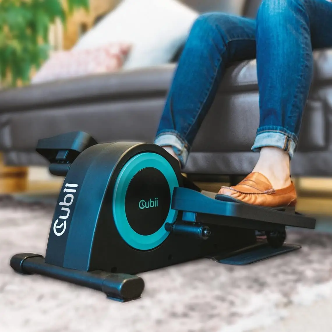 Under Desk Elliptical for Work from Home - Light - Alloy Material, Gray Color, Mini and User - Friendly