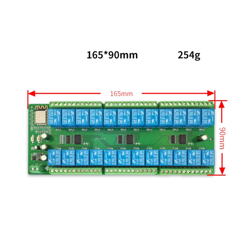 Modulo relè a 24 canali Alimentato CC ESP8266WIFI 5V/12V/24V Scheda di sviluppo ESP-12F per controllo wireless Smart Home