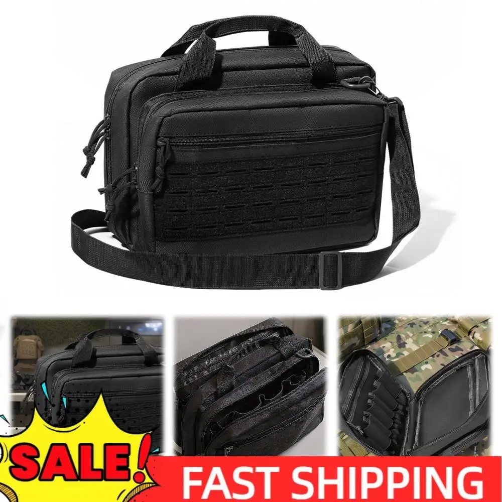 

600D Oxford Cloth Tactical Gun Case Multiple Pockets Hunting Accessories Tool Bag Lockable Compartment Tactical Messenger Bag