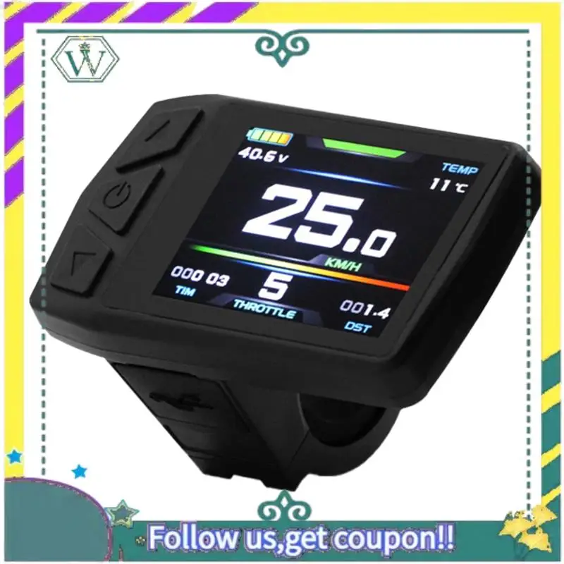 a82u-ebike-ディスプレイ-kt-tf01u-24v-36v-48v-インテリジェントカラフルな液晶メーター防水-sm-コネクタ電動自転車メーター