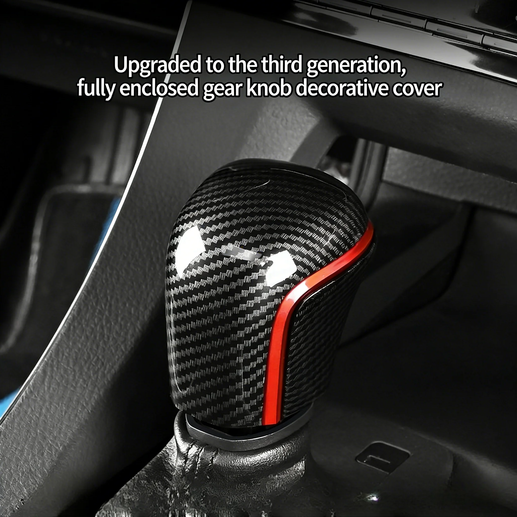 

Carbon Fiber Car Gear Shift Knob Cover Lever Stick Head for Toyota Corolla 2019-2024 Camry 2018-2023 Car Accessories Trim