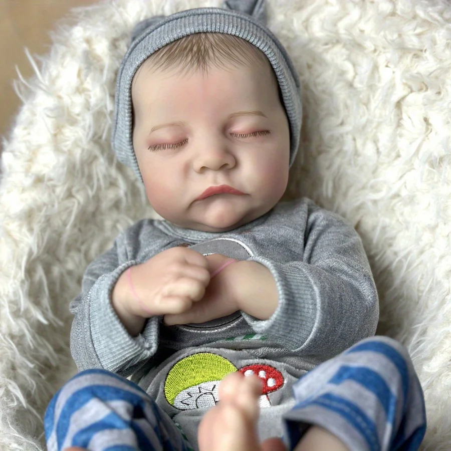 

BZDOLL 45cm 18inch Reborn Dolls Handmade Washable Reborn Babies Full Soft Vinyl Body, Newborn Baby Doll Like A Real Baby