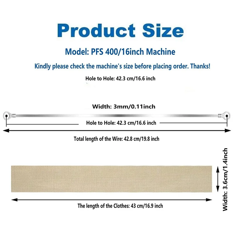 ABJY-Impulse シーラー交換部品 8 インチ-2 ミリメートルヒートシールストリップ PTFE テープシーラー交換アクセサリーエレメント 6 パック