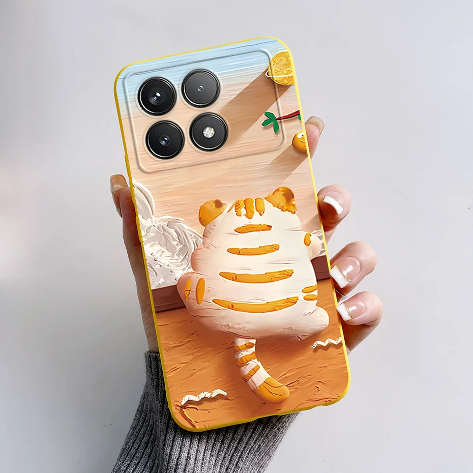 For Xiaomi POCO F6 Pro Case Cute Bear Cartoon Frog Silicone Soft Rubber Camera Protector Case POCO F6 Pro Case POCO F6 Pro Cover