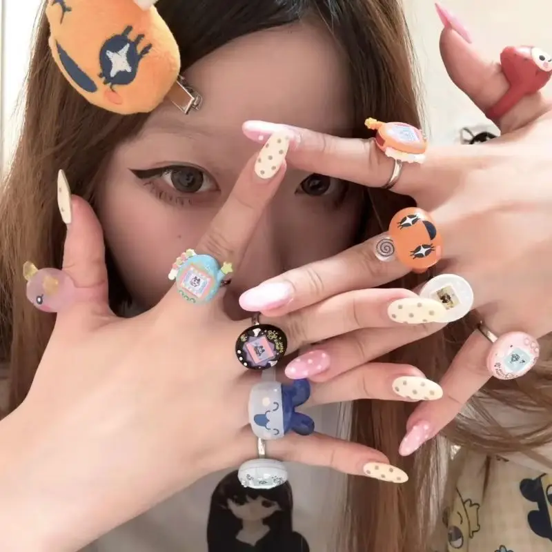 متوفر في المخزون سلسلة حلقات زخرفية أصلية من بانداي تماغوتشي 3 نموذج غاشابون لعبة الحيوانات الأليفة الإلكترونية للحنين #2