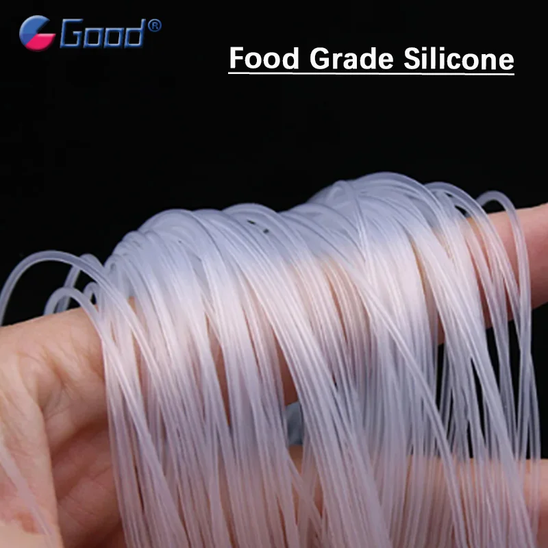 Food Grade Silicone Hose Small Capillary Transparent Soft Silicone Pipe Flexible Nontoxic Inner Dia 0.3-6mm Outer Dia 0.8-8mm