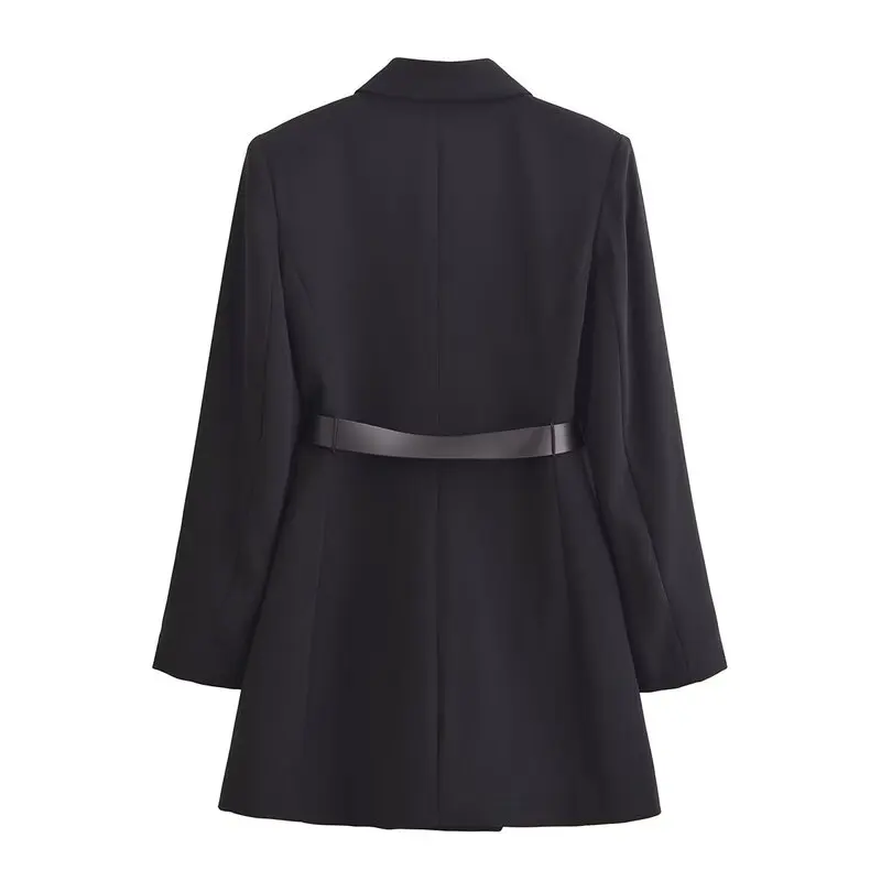 بدلة غير رسمية من Busin Jaet للسيدات بتصميم حزام مزخرف لخريف وشتاء 2024 معطف جديد طويل Sve Faion #4