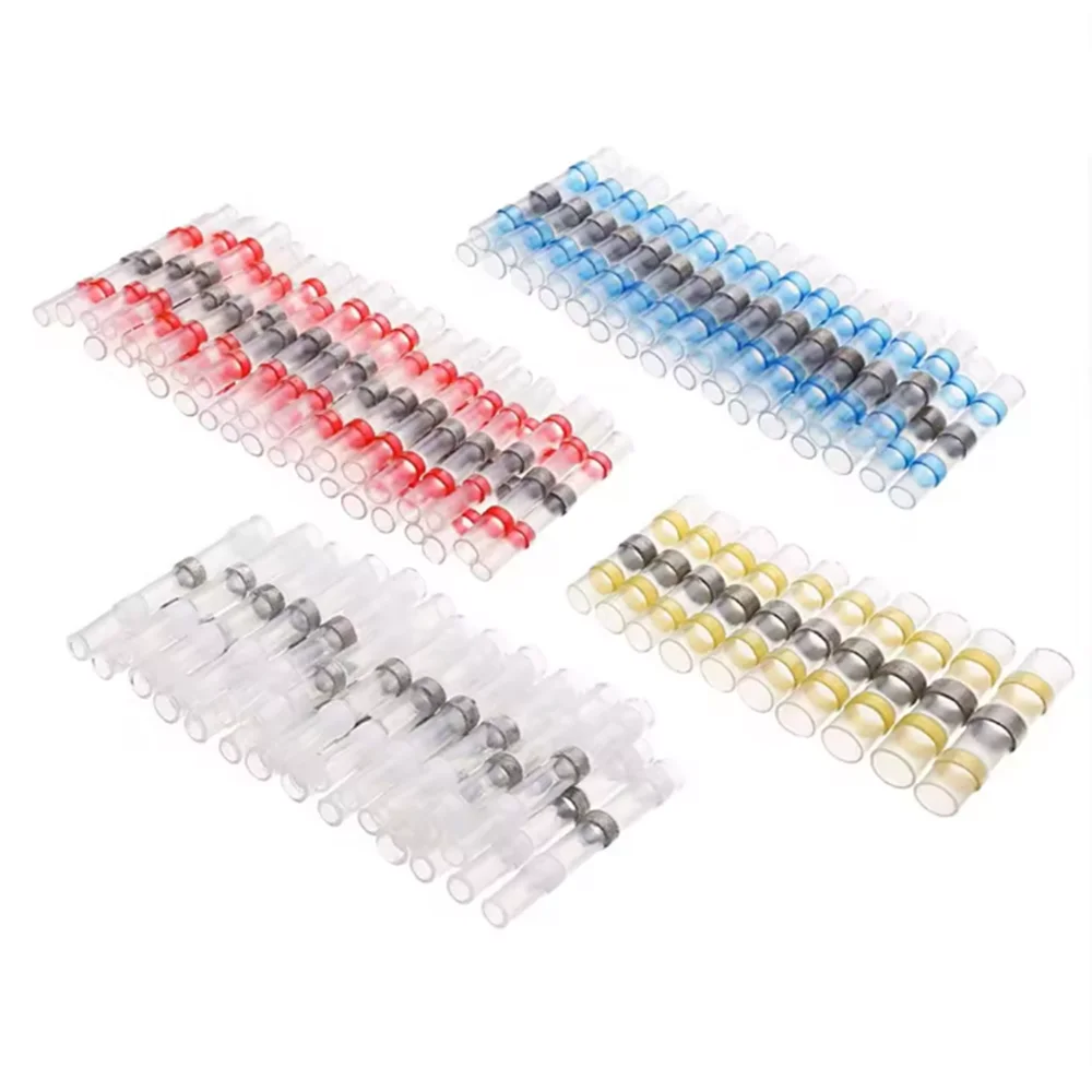 50PCS Waterproof Solder Seal Heat Shrink Tube Wire Connectors Terminals With Soldering Sleeves