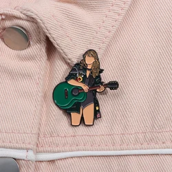 Female Singer Character Enamel Pins Versatile Peripheral Brooches Backpack Clothing Lapel Badge Jewelry Gifts For Friends