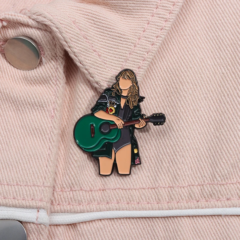 Female Singer Character Enamel Pins Versatile Peripheral Brooches Backpack Clothing Lapel Badge Jewelry Gifts For Friends