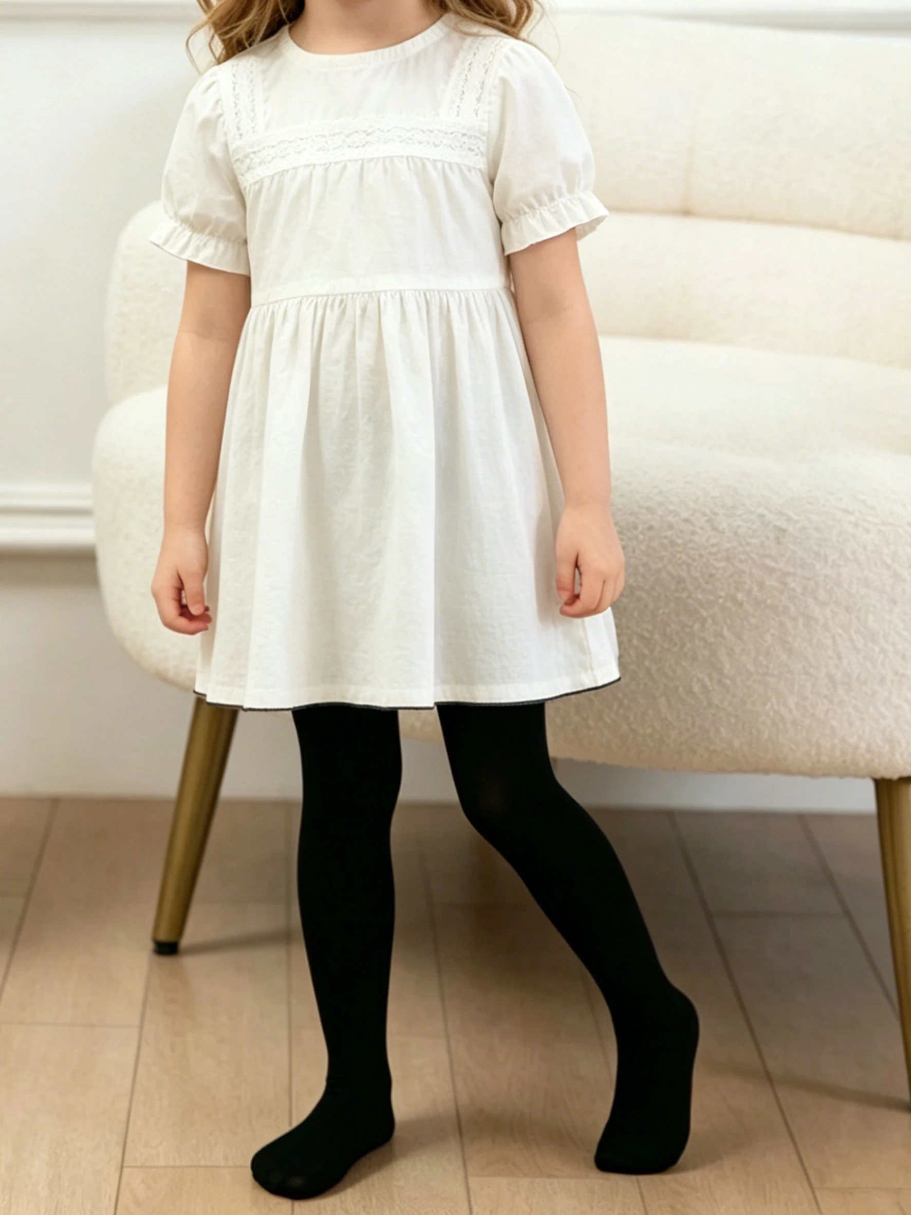 4-Pack Girls Black Tights 0-14Y Soft Stretchy Breathable Kids Pantyhose For Under Skirts, Dresses, School & Daily Summer Wear