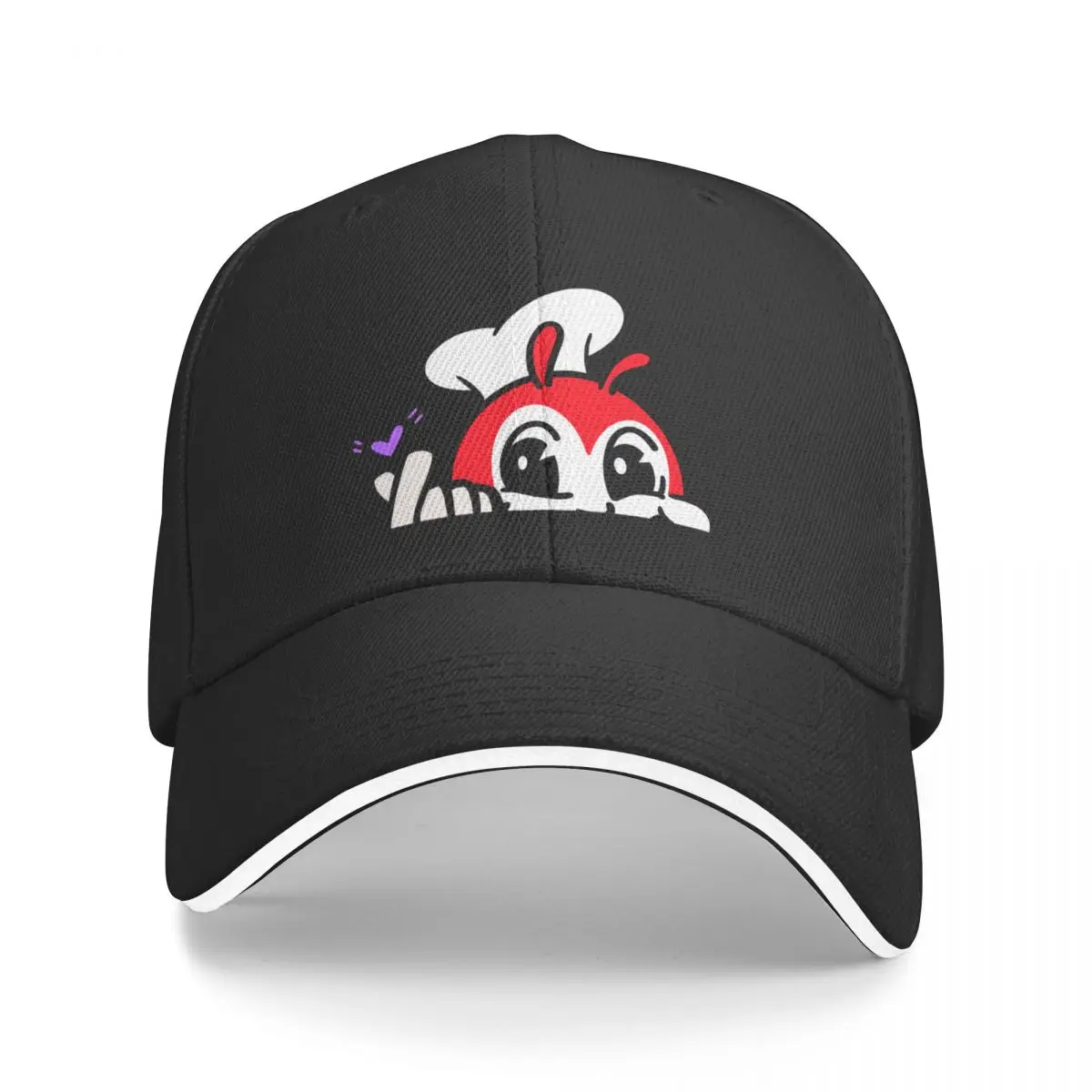 JOLLIBEE PEEKING FINGER HEART FILIPINO STICKER BLACK Baseball Cap Golf Hat Man Vintage For Women 2024 Men's