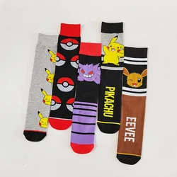 Cartoon Anime Pokemon Cotton Socks Pikachu Figures Fashion Sports Breathable Stockings Women's Men's Kids Winter Warmth Cosplay