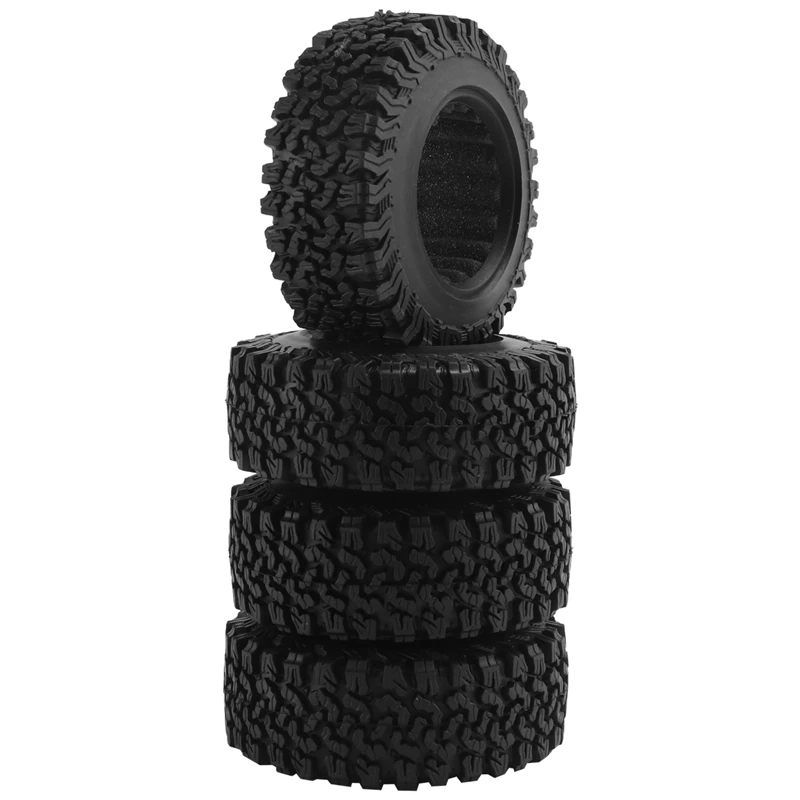 

A47M Premium 4PCS 90mm 1.9 Rubber Tire Wheel Tyres for 1/10 RC Crawler Car TRX4 D90 Axial SCX10 II III Redcat MST