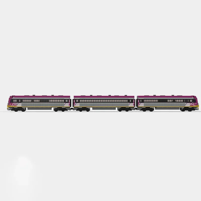 Railway Train Moc Building Blocks Diesel Multiple Unit (DMU) Trains Model Technology Bricks DIY Assembly Toys Construstion Gifts