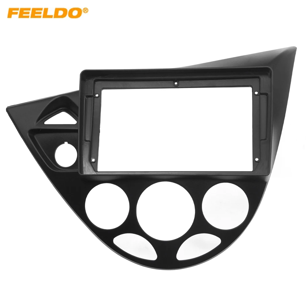 

Автомобильная аудиосистема 9-дюймовый головной блок с большим экраном, панель приборной панели, комплект рамки, адаптер для Ford Focus/Fiesta (98-05, LHD/RHD)