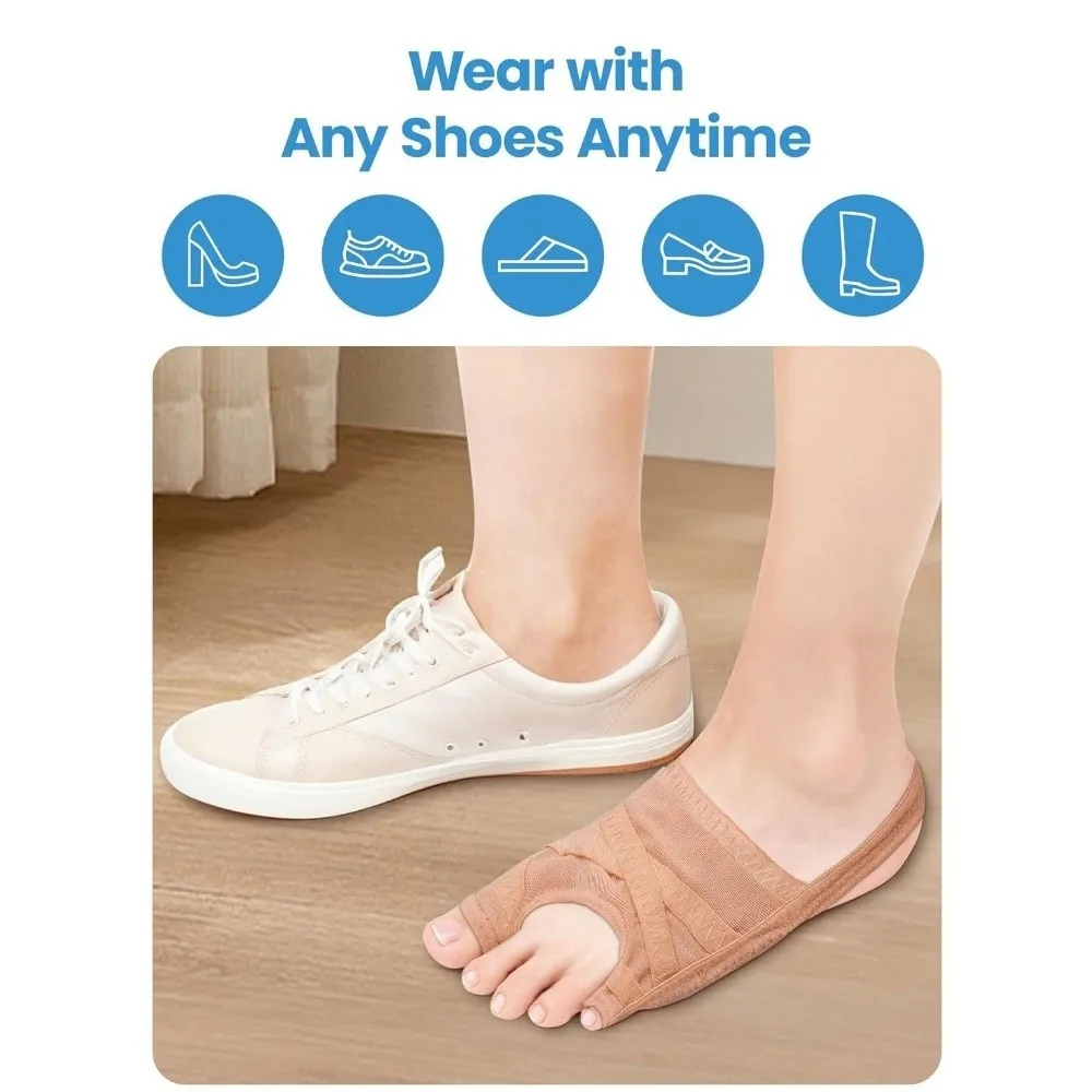 Breathable Bunion Corrector Comfortable Fit Adjustable Design Hallux Valgus Corrector Fabric Sleeve Toe Straightener