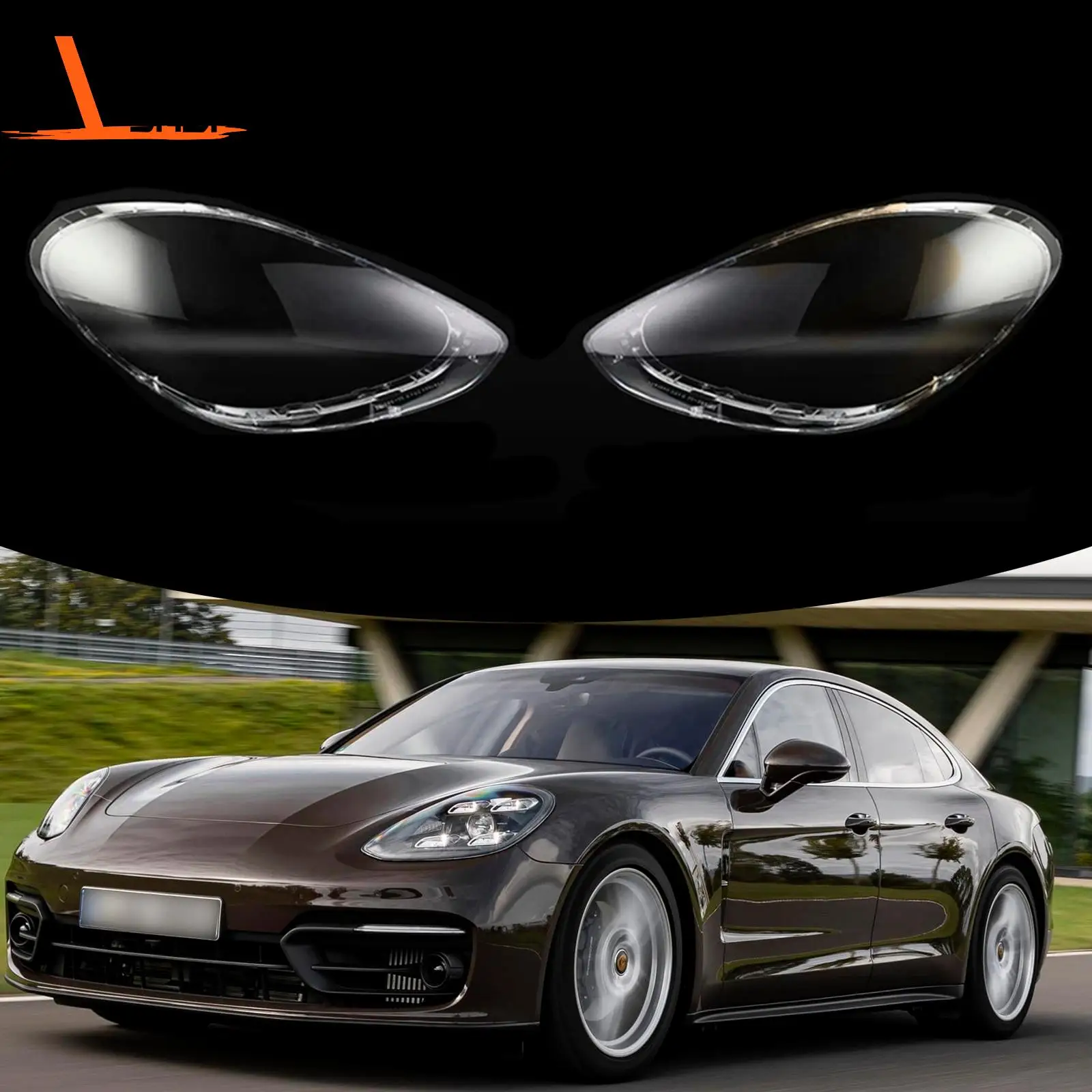 

2Pcs Front Headlight Lens Cover Shell Clear for Porsche Panamera 2017 2018 2019 2020