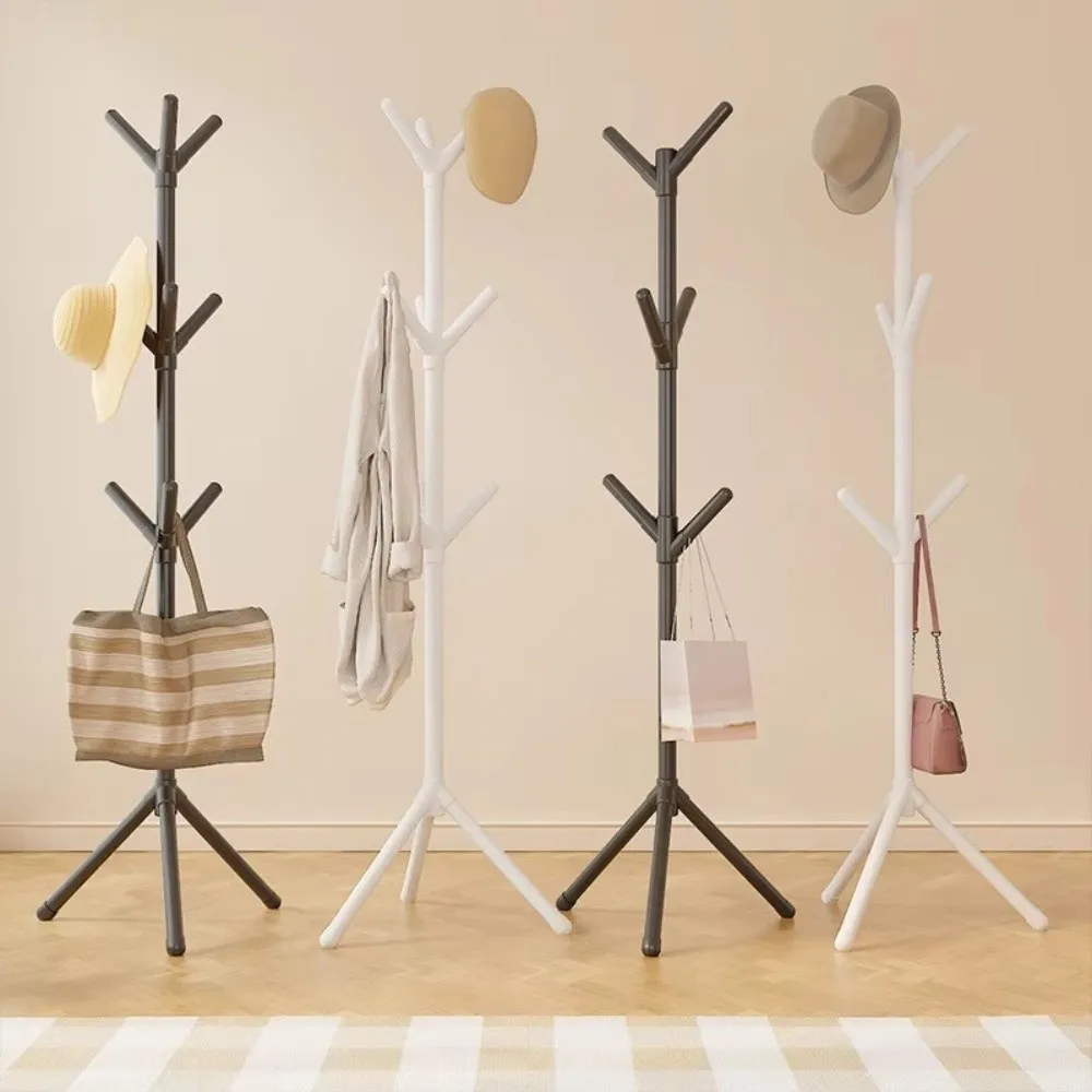 Household Coat Hanger Tree-style Freestanding Clothes Rack Mobile Storage Multi Hook Rack Coat Hanger Stand