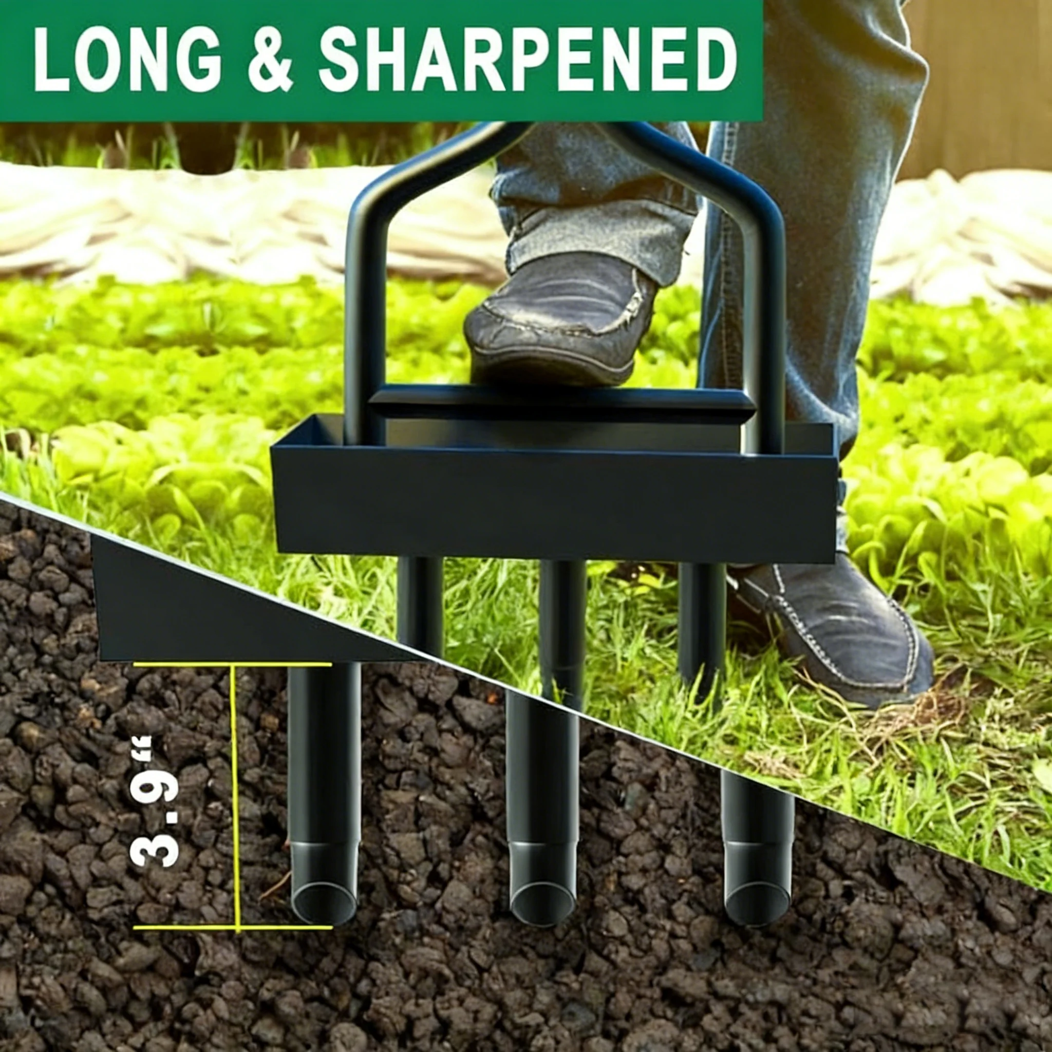 Manual Lawn Aerator Corer Plug Aerator With Cleaning Tool Grass Aerating Tool Grass Aeration Gardening Tool For Lawn Yard Care