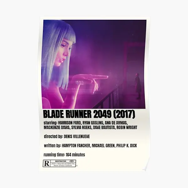 Blade Runner 2049 Movie  Poster Funny Decoration Art Home Mural Decor Room Vintage Picture Painting Modern Print Wall No Frame