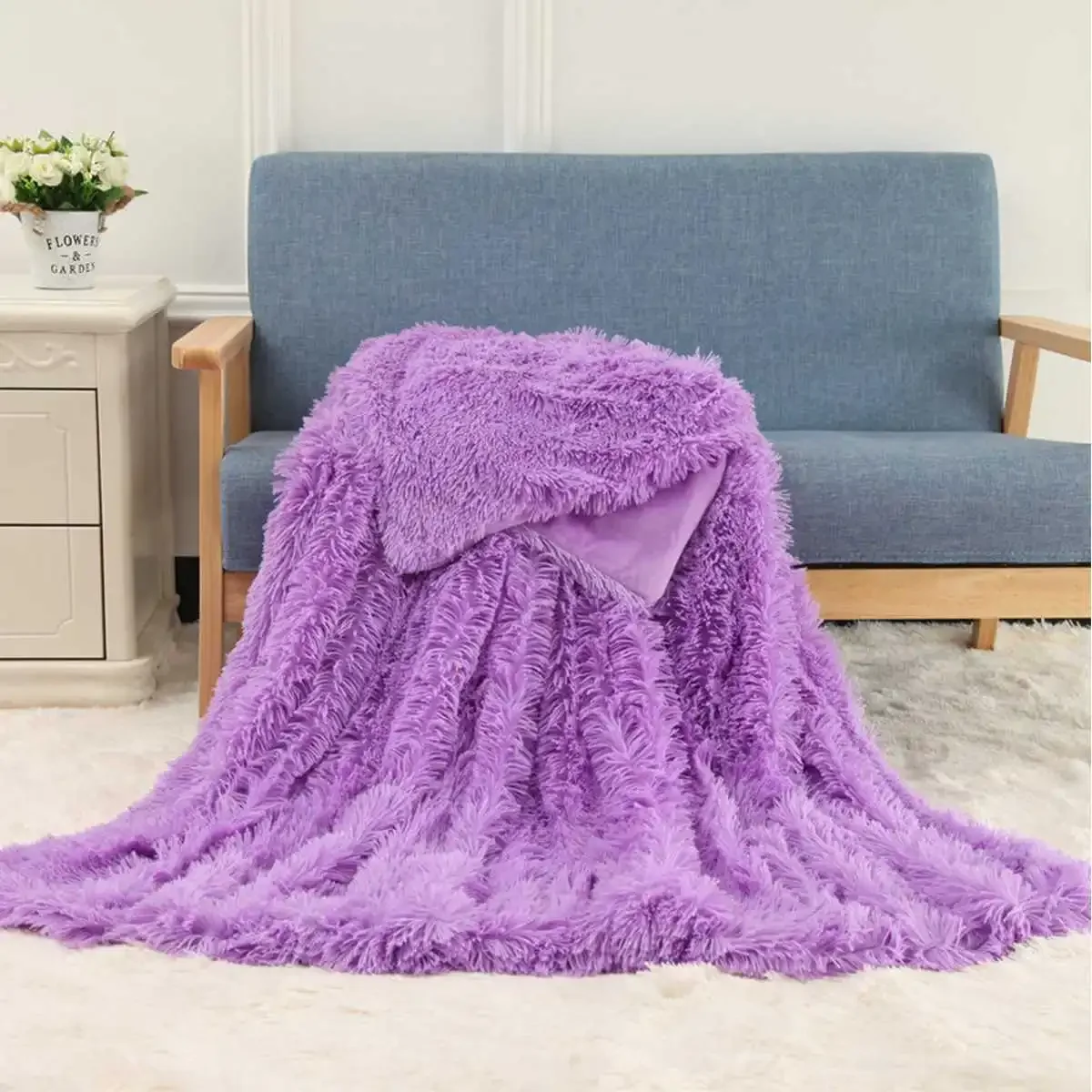 

Bedding Supplies Throw Blanket Soft Plush Bed Cover Blanket Fluffy Faux Fur Pink Blankets for Beds Couch Sofa manta