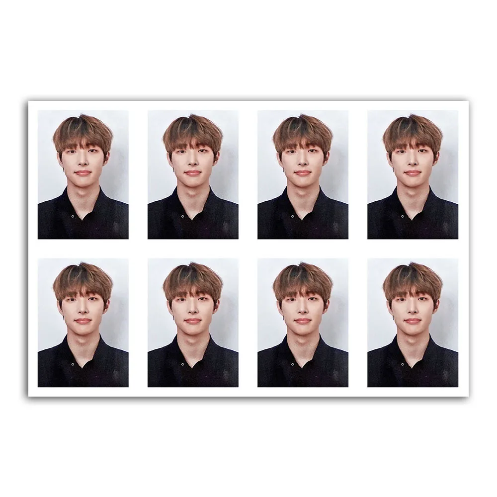 KPOP ATEEZ One Inch ID Photo MINGI WOOYOUNG YUNHO HONGJOONG Passport Photocard Fans Collection Gifts