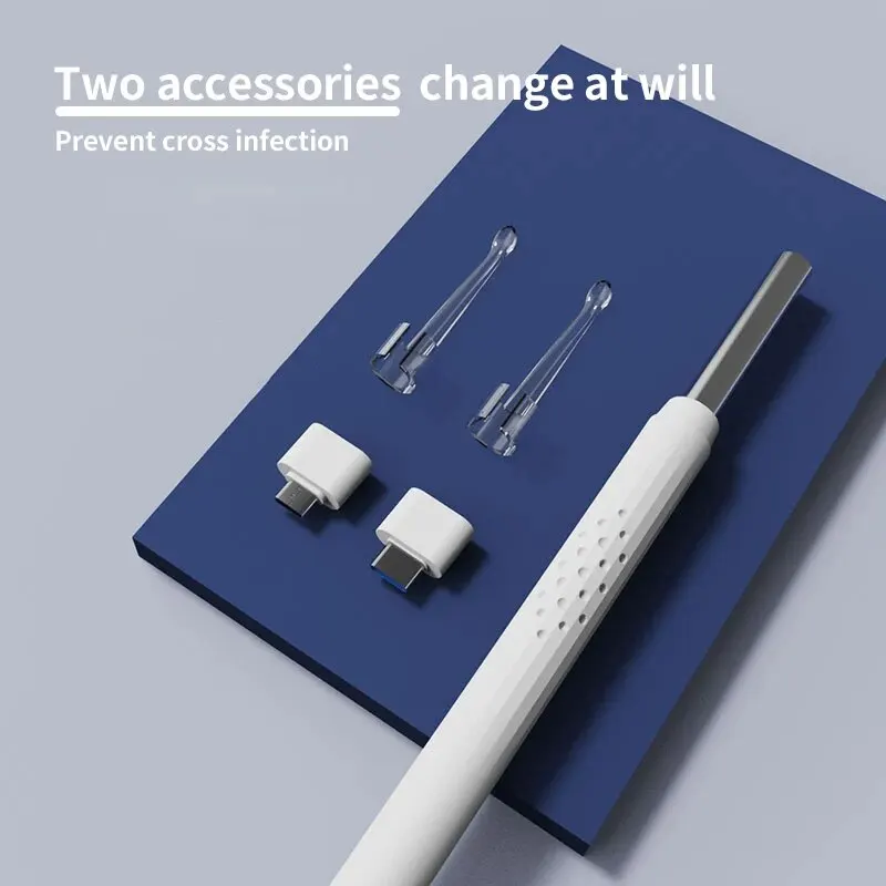 Smart Visual Ear Cleaner 3-in-1 Ear Sticks Otoscope USB C Charging Endoscope Wax Removal Tool Earpick Mini Camera Health Care