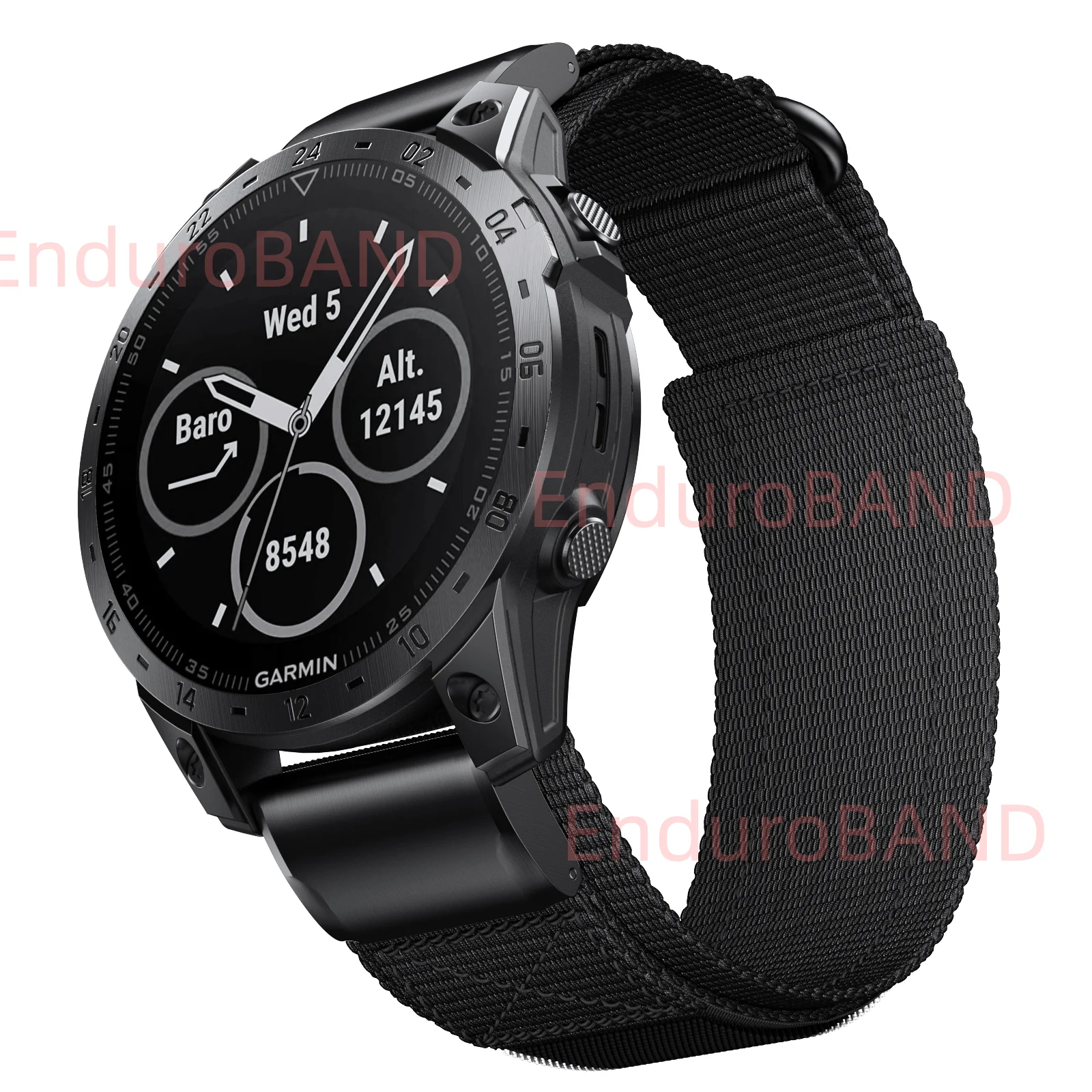 EnduroBAND Quick Fit 22mm/26mm Nylon Sports Watch Band Strap for Garmin Fenix 5X, Fenix 5X Plus, Fenix 6X, Fenix 7X, Fenix 6 Pro