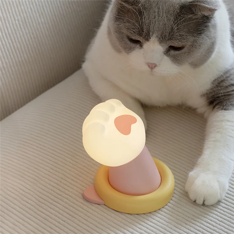 

AA76-LED Children's Night Light Cat Claw Night Light Bedside Bedroom Atmosphere Night Light Bedroom Desktop Small Ornaments