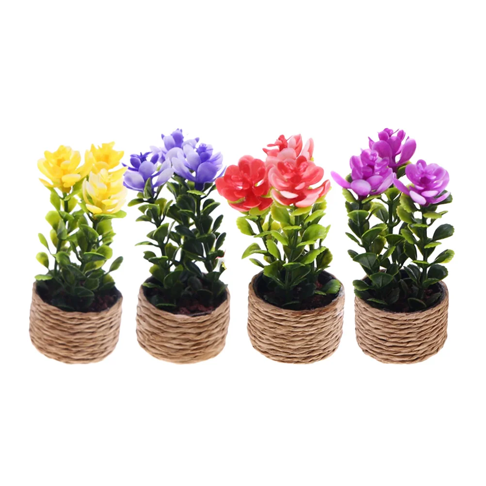 

4Pcs Mini Artificial Plants Realistic Fake Bonsai Home Office Desk Decoration Simulation Succulent Table Centerpiece