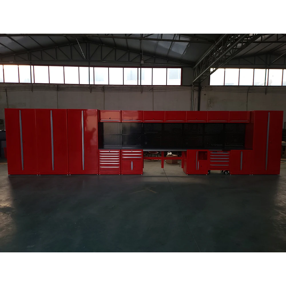 Heavy Duty Tool Cabinet Iron Mobile Industrial Garage Workshop Storage System Tool Chest Units Modular Tool Workbench Chest