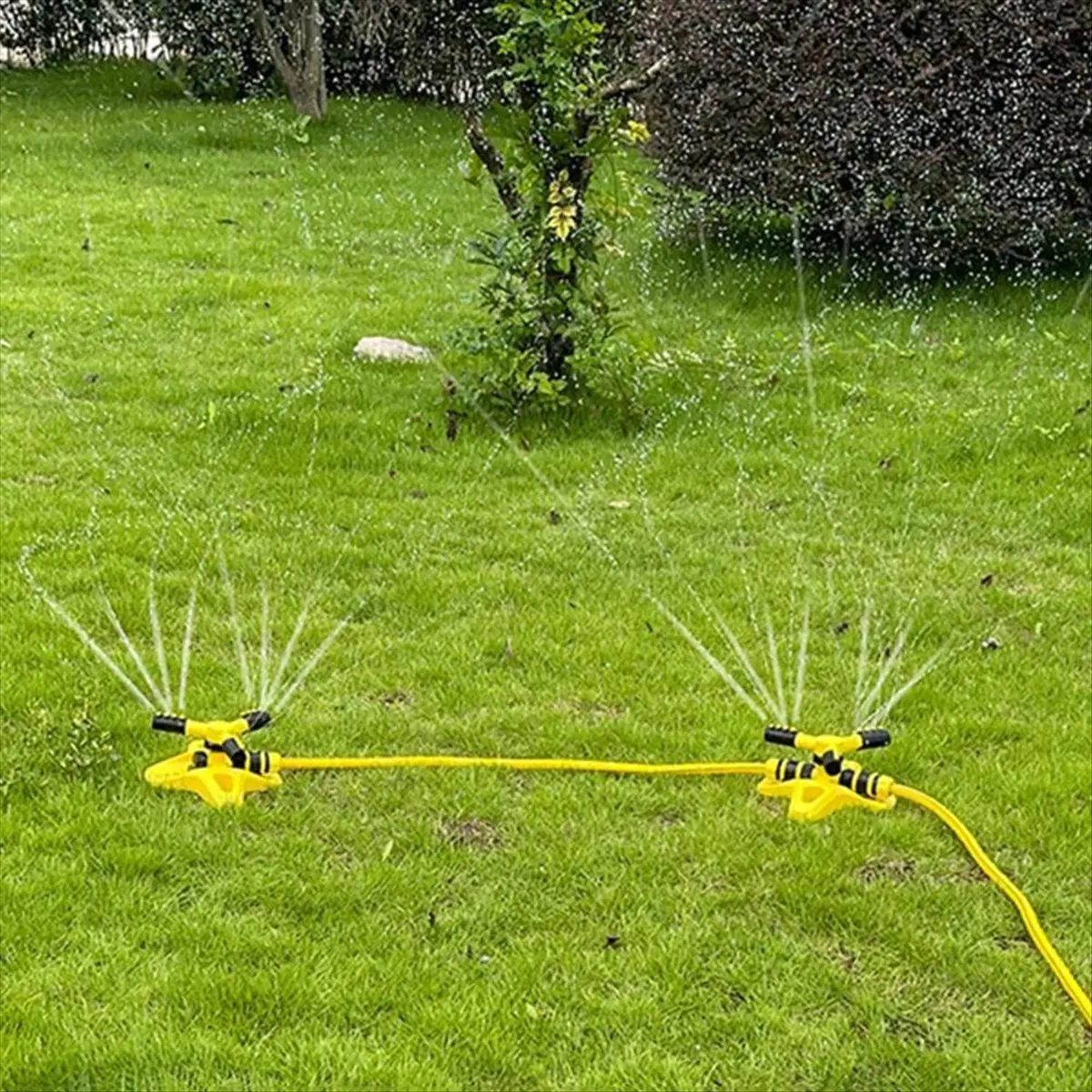 Y17A Lawn Sprinkler Garden Grass Watering Yard Sprinkler 360 Degree Rotating Irrigation System Automatic Adjustable