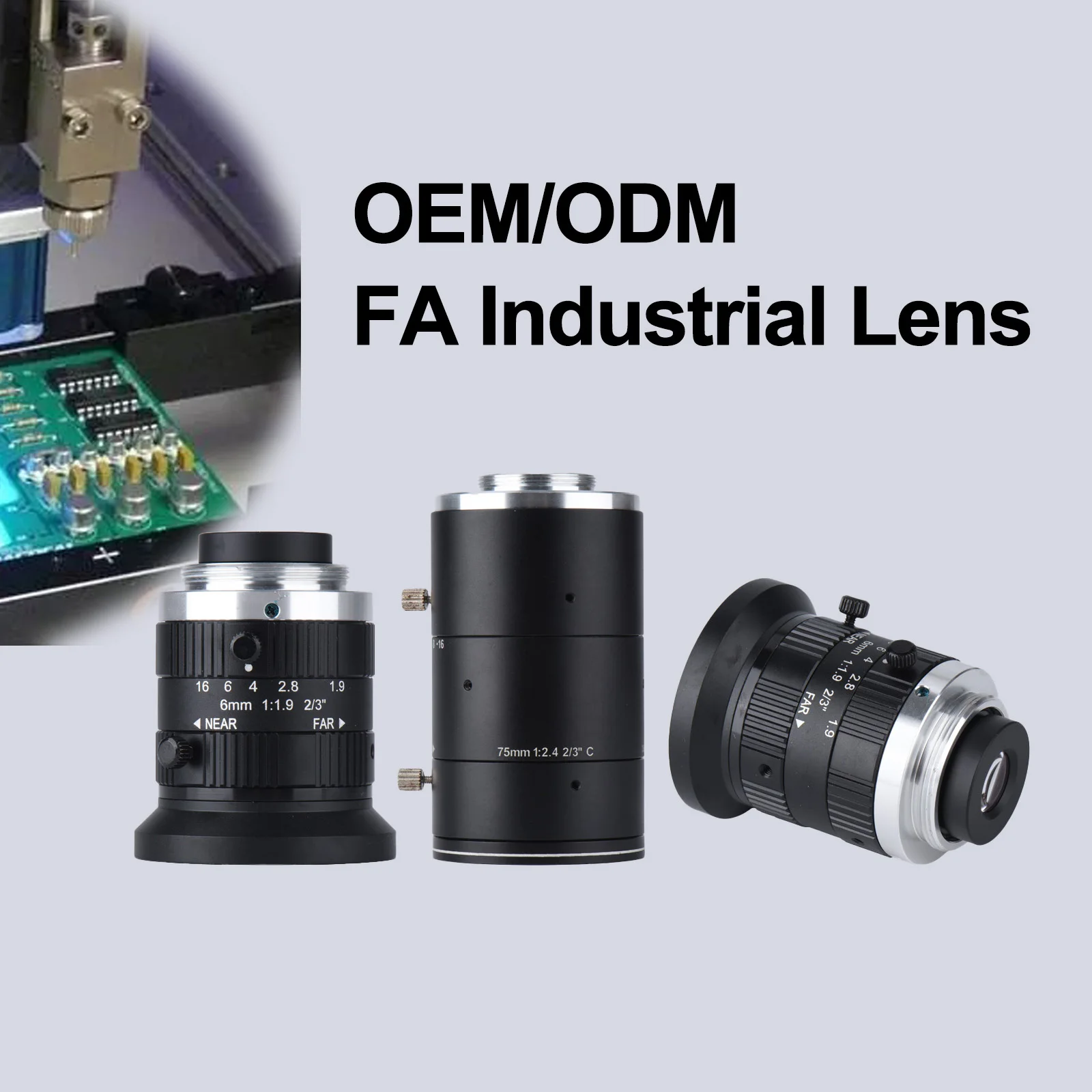 HD 10MP 6-15mm 2/3 "IR C Mount Varifocale Handmatige Machine Vision Lens Camera Industriële Camera Lens