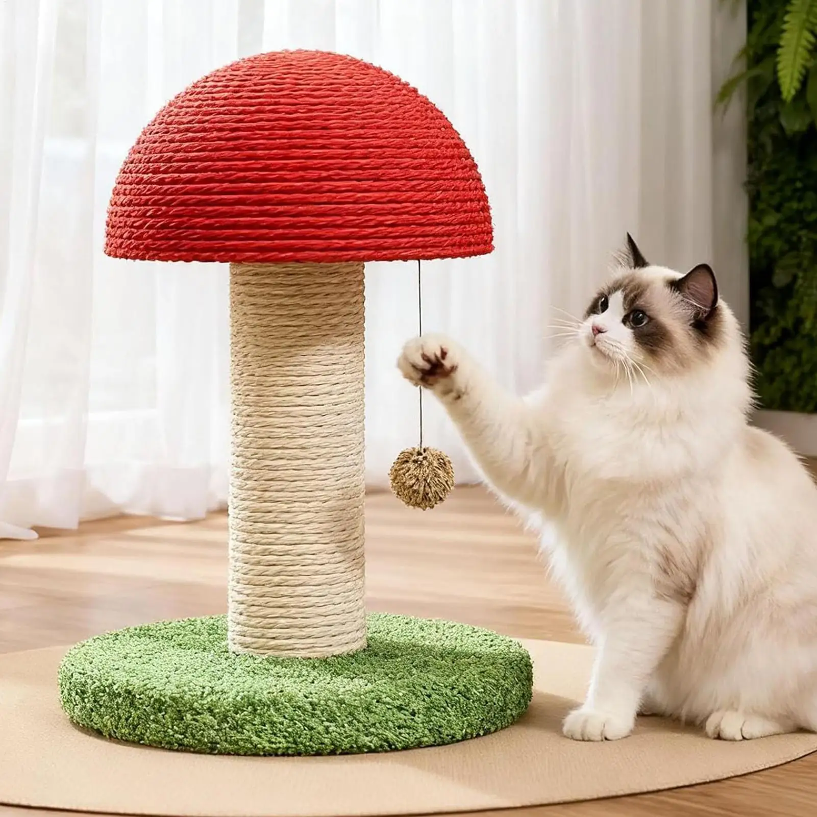 Katze Kratzbaum niedlichen Pilz verschleißfeste Kratzsäule Kätzchen Klettergerüst Kitty Spielzeug Haushalt Katze Kletterturm