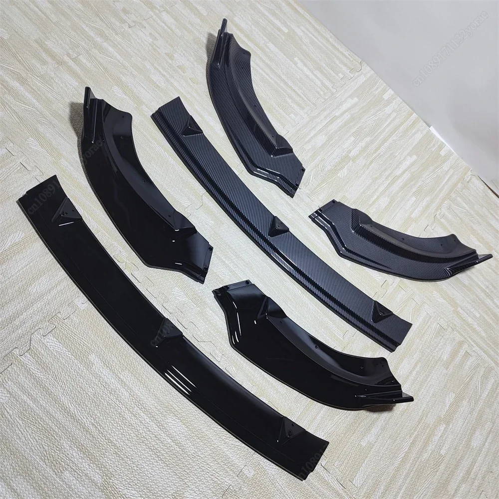 For Tesla Model Y 2020-2024 Front Lower Bumper Lip Spoiler Car Modification Bodykit Bumper Diffuser Protector Gloss Black Tuning