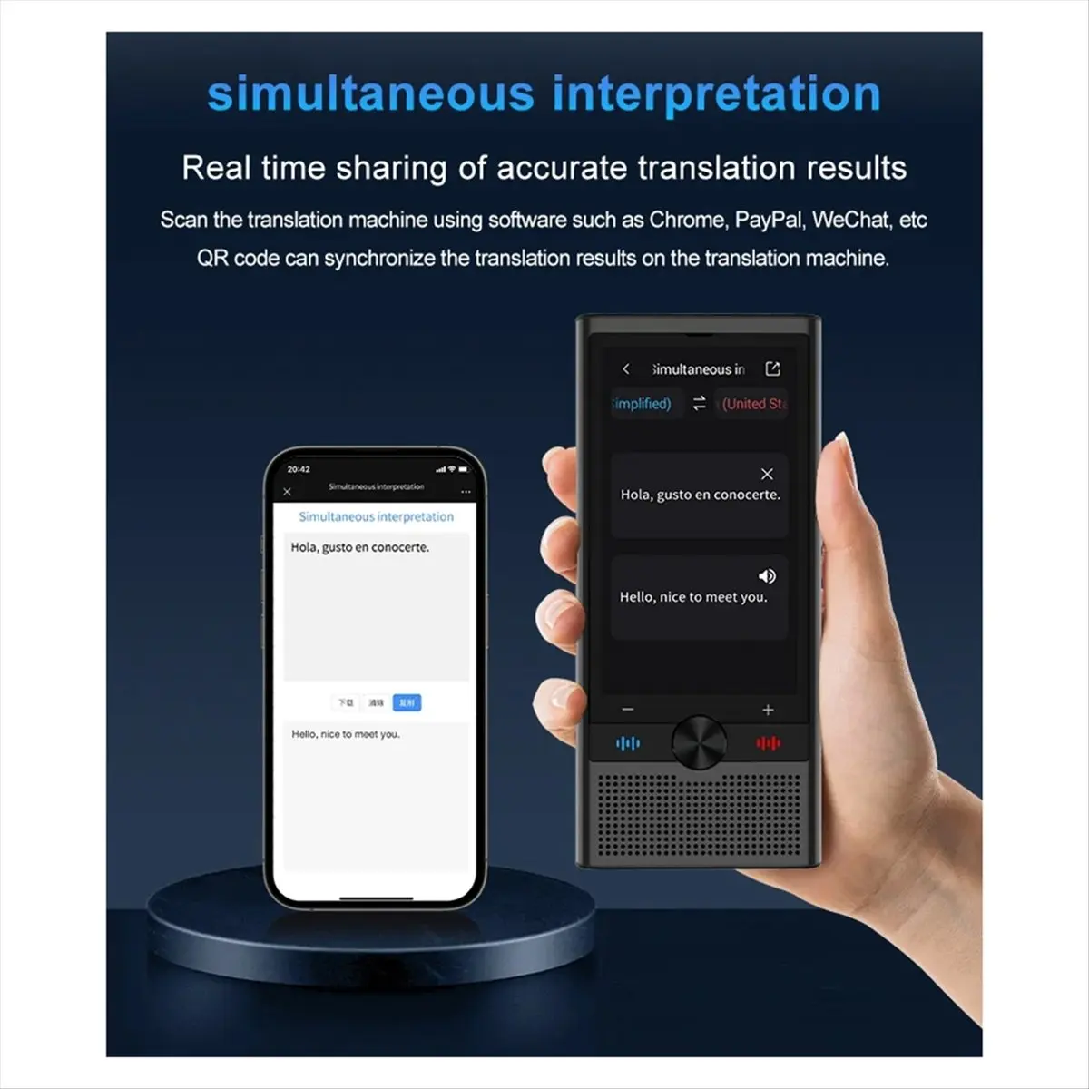 

Stable- Language Translator Device Portable Translator 148 Languages Recording Translation 4G WIFI Ai Smart Translate Machine