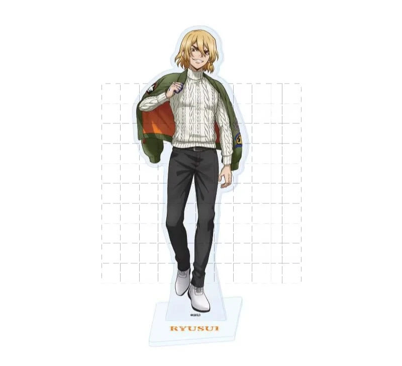Game Hyoga Kuromu Ukyo Asagiri Ishigami Senku Nanami Ryusui Acrylic Stand Figure Doll Anime Keychain Model Cosplay Toy for Gift