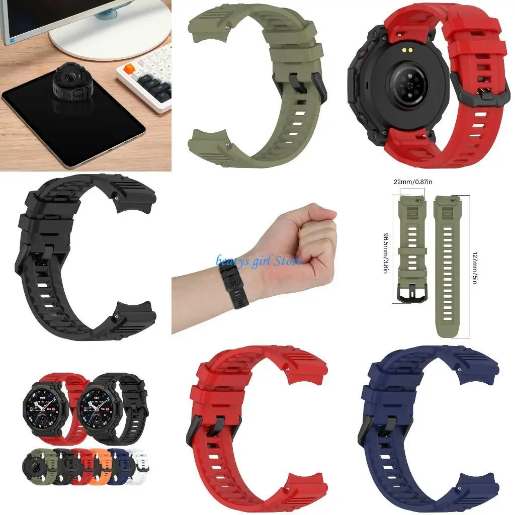 C7AB Cinturini ricambio resistenti Cinturini morbidi impermeabili e resistenti sudore per smartwatch