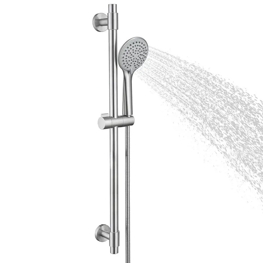 

Душевая штанга с 5-функциональной ручной лейкой, комбинированная душевая система из нержавеющей стали с дополнительным шлангом, матовый никель