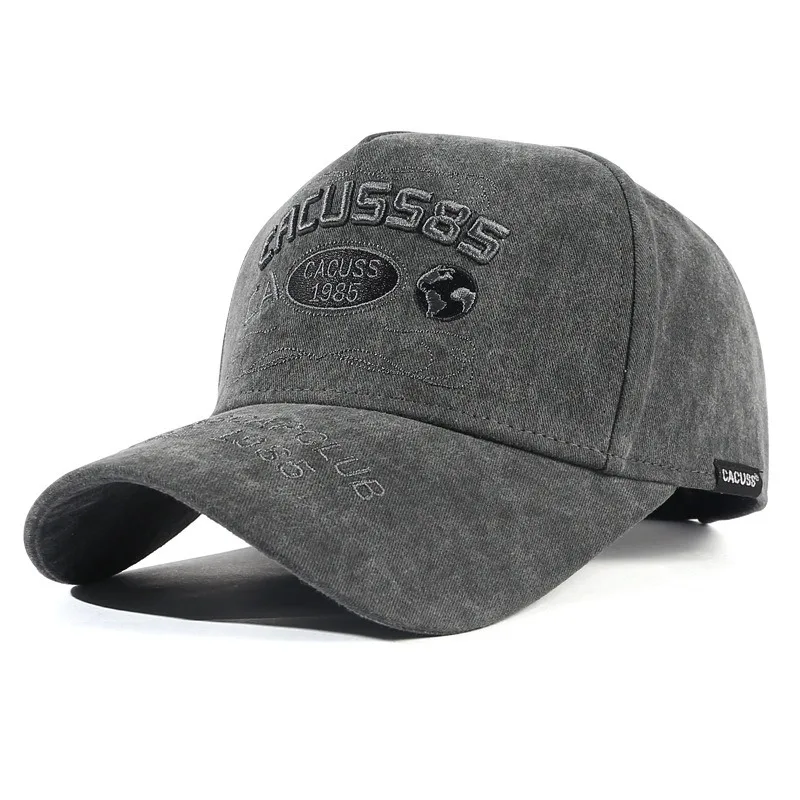 Trendy American Vintage Cap Men Women 3D Stereo Embroidery Washed Cotton Hat Retro Club Style Streetwear Adjustable Sun Visor